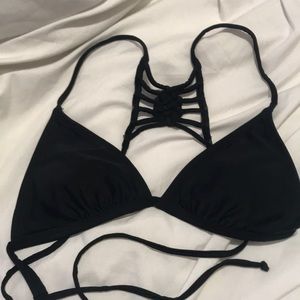 black bathing suit top
